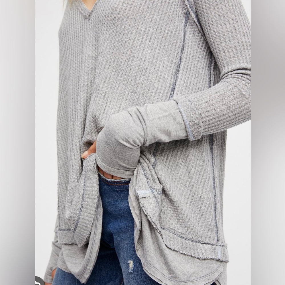 Free people laguna top light grey
